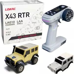 LDARC 1 43 스케일 미니 RC 크롤러 RTR 록 트럭 4x4 2.4GHz 취미 등급 원격 제어 자동차 모델 차량 버기