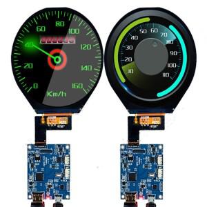 IPS 3.4 인치 39PIN HD MIPI TFT LCD 라운드 스크린 JD9365DA 드라이브 IC 800(RGB)x800 HDMI 호환 인터페
