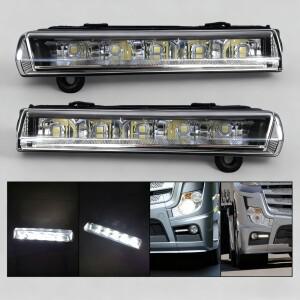 메르세데스 벤츠 악트로스 MP4 트럭 헤드라이트 주간 주행등 예비 부품용 1쌍 24V LED 주간등