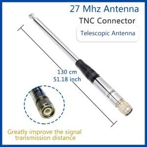 TNC 텔레스코픽 안테나 휴대용 cb무전기 워키토키 조픽스 80 랜디 II 스타보 회장용 27Mhz 51.2 인치 공중
