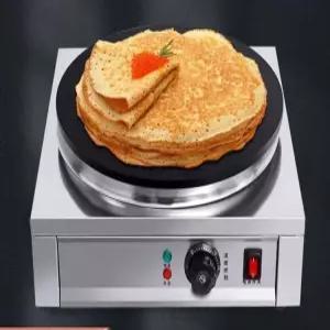 상업용 전기그릴 철판 또띠아 크레이프 머신 전병 원형 팬케이크 간식메이커 논스틱