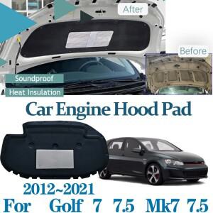 폭스바겐 VW 골프 7 Mk7 7.5 2012 ~ 자동차 후드 패드  방음 코튼 내화 매트  액세서리