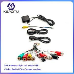 USB 어댑터  GPS 안테나  비디오 RCA  카메라 입력 케이블  자동차 안드로이드 시스템 헤드 유닛용