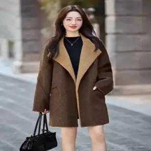엘럽 여사친 그레이 모직 빈티지 가을 코트 스트링 차이나 원템3