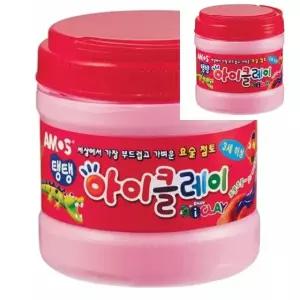 분홍 버켓 아이클레이 400g 미술물감 통 미술놀이 어린이물감 유아미술재료