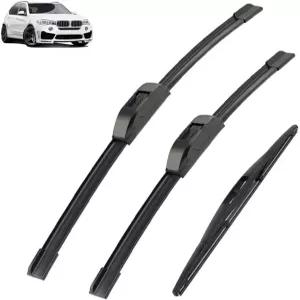 BMW X5 F15 2013-2018 2014 2015년형 전면 및 후면 와이퍼 세트 2016 코팅 윈드실드 블레이드 24 +20 +12