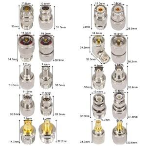 A12E-20PCS RF 동축 커넥터 키트 UHF SO239 PL259 어댑터 세트 UHF-SMA/BNC/N/UHF/F 어댑터 CB 안테나용 동