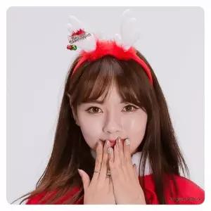 장식데코 크리스마스 (화이트루돌프머리띠) TBZ 장식용품 파티용품 PWM-DK