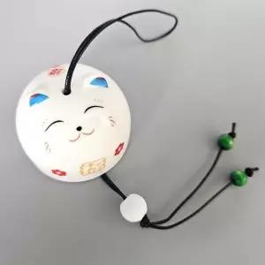 [하프클럽/셀러허브_아웃도어]행운의 고양이 도자기 풍경 윈드차임