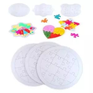 퍼즐놀이 그리기퍼즐 종이퍼즐 (50개) -원형 퍼즐만들기 16pcs