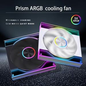 ARGB PWM 프리즘 10프로 케이스 쿨링팬 5V 3핀 조명 동기화 유압 베어링 PC 포지티브 블레이드 포함