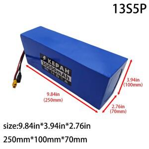 13S5P 48V 30Ah 3000W 충전식 리튬 이온 배터리 팩 18650 전기 자전거 모터 스쿠터 백업 태양광 저장용