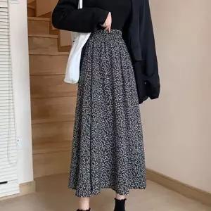 허리밴딩 플라워패턴 롱 스커트 A라인 데일리 여친룩 여름롱치마 (WA08BD8)