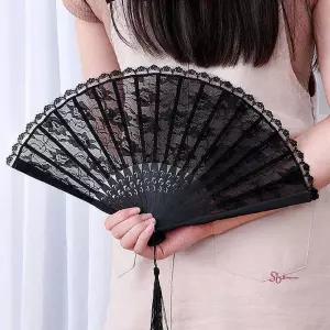 부채 댄스 무용 파티 패브릭 향기 나무 접이식 팬 팬접이식qrs546