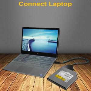 DeepFox USB 2.0  케이블 CD/DVD-ROM 드라이브 PC PC 노트북 용 광학 어댑터