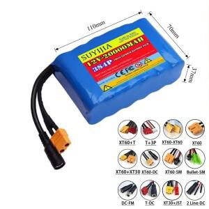 새로운 12V 20ah 40A BMS Orline 배터리 18650 리튬 이온 고용량 XT60 Dc5521 고출력 오토바이 램프