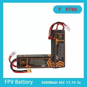 생활 RC소품 FPV 배터리 5000mAh 45C 11.1V 3S RC 리포 원격 조종 장난감 헬리콥터 드론 자동차 비행기 쿼