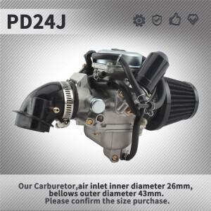 GY6 오토바이 PD24J 기화기 흡기 파이프 에어 필터 125cc 152QMI 엔진 카브 액세서리