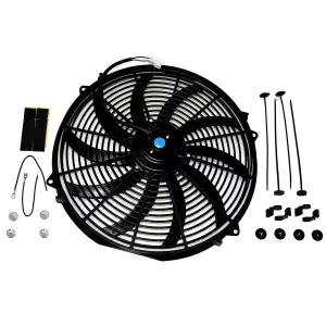 A팀 퍼포먼스 16인치 전기 라디에이터 팬 키트 - 12V 리버서블 푸시 앤 풀 3000 CFM 모델 130031 및 범용