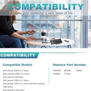 DELL Latitude 5289 2 in 1 시리즈 6CYH6 71TG4용 K5XWW 배터리