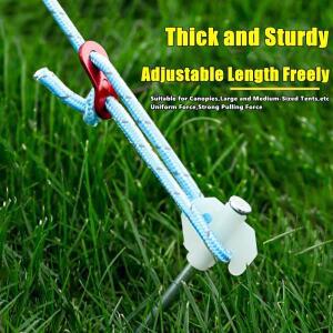 6mm ltralight Tent Cords Camping Ropes with Aluminum Adjuster Tensioner Outdoor Guyls for TarpClimbi