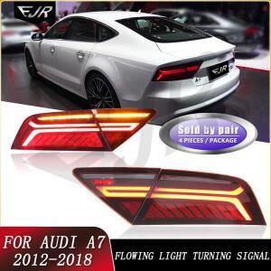 Audi A7 2012 - 2018 미등 어셈블리 LED 흐르는 빛으로 수정 후면 테일 램프 A7 자동차 액세서리