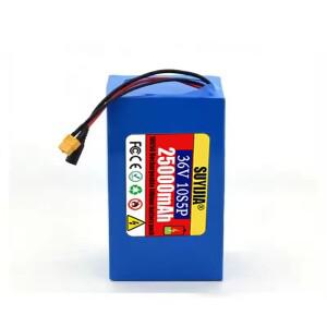 36V 10S5P 25Ah 배터리 팩 500W 고전력 42V 스쿠터 전기 자전거 BMS 다양한 플러그
