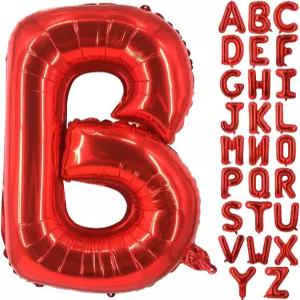 생일 파티 축하 장식을 위한 Lovoir 40 대형 빨간 글자 B 풍선 빅 사이즈 점보 마일라 포일 헬륨 알파벳
