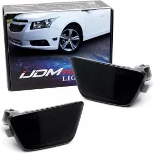 2011-2015 쉐보레 크루즈와 호환되는 iJDMTOY OEM 사양 다크 스모크 렌즈 프론트 범퍼 사이드 마커 램프
