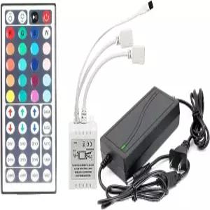 GALYGG 44 키 LED 스트립 컨트롤러 무선 정류기 제어 박스 IR 리모컨 2835 3528 5050 RGB 라이트용 DC 12V
