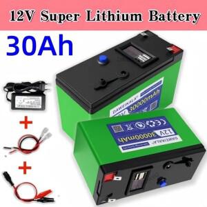 12V 배터리 30Ah 18650 태양 에너지 전기 자동차 LED 조명 용 충전식 리튬 팩