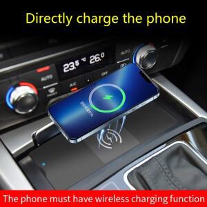 LOYEUANR 15W 무선 충전 플레이트 Audi A6 C7 2011-2018 모바일 홀더 usb  트림