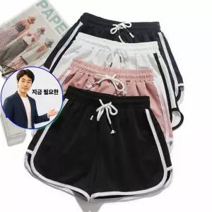 쌍문상회 지금 필요한 반바 밴딩팬츠 여성반바 돌핀팬츠 여성 배색라인 4컬러