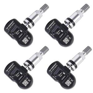 MOTVHCS TPMS 센서 세트 4개 로그래밍 타이어 공기압 433MHZ 장착 미니 쿠퍼 BMW 328I 335I 528I로 3610856227 36106790054 교체
