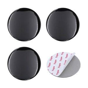 포르텐 4PCS 블랙 카림 커스텀 플랫 광택 63MM 스티커 엠블럼 데칼 원형 5인치