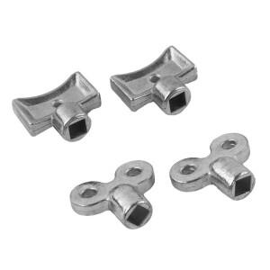 2PCS 라디에이터 배기 밸브 키 아연 합금 사각형 5 × 5mm 냉각 공압 공기 환기 중앙 히터 렌치