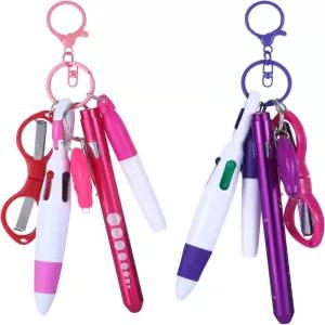 케건 12pcs 간호사 펜 세트 작업용 액세서리 필수품 간호학교 접이식 볼펜 가위