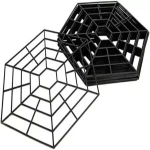 Lurrose 20Pcs 육각 어류 보호망 연못 그물 키트 내구성이 뛰어난 메쉬 야외 코이 잎 방제용