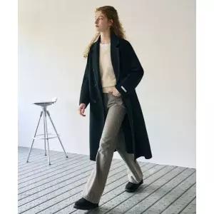 매장정품 드로우핏 DRAWFIT WOMEN 울 핸드메이드 더블 롱코트 [BLACK] DFWMCT4410BK 733474