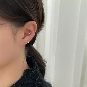 |CCA87D2|여성용 미니 더블 스타 바벨 귓바퀴 귓볼 라블렛 피어싱