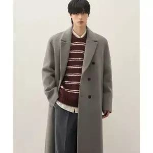 매장정품 드로우핏 DRAWFIT DRAW FIT 프리미어 퓨어 울 로브 더블 코트 [MELANGE TAUPE] DFCT5402META 7329