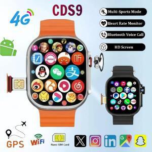 4G 풀 네트워크 안드로이드 스마트워치 CDS9 (와이파이, GPS, SIM 카드, 회전 카메라, 심박수 모니터링, 스