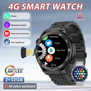 4G SIM 스마트워치 구글 플레이 GPS WIFI NFC 듀얼 카메라 러기드 스포츠 IP67 안드로이드 SIM 카드 4G 네