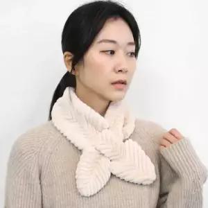 슈아 고리 퍼 머플러 에코 목도리 여성 쉐브론 밍크 여자머플러 밍크목도리