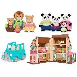 [키움하우스](의정부점)[우디즈패밀리] 라이언 가족+팬더가족+블루 패밀리 오픈카+불이들어오는 코티지 ...