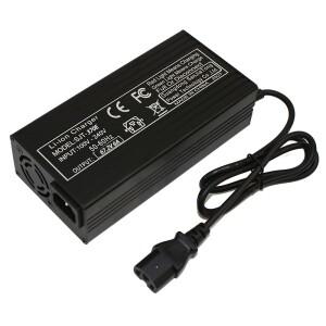 60V 충전기 6A/5A/4A/2.5A/2A 출력 67.2V 6A/5A 16S 59.2V 리튬 배터리 GX16/IEC/XT60/XT90 커넥터(팬 포함