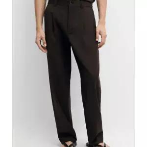MASSIMO DUTTI 릴랙스 핏 핀턱 쿨 울 팬츠 440742