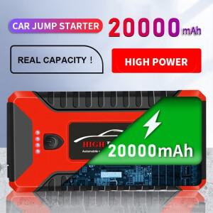 20000mAh 자동차 점프 스타터 600A 휴대용 자동차 충전기 부스터 충전기 부스터 보조베터리 시작 장치 자동