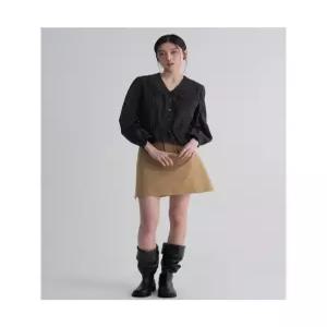 에잇세컨즈 브이넥 빅칼라 블라우스 블랙 356364WM35