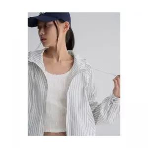 에잇세컨즈 8SECONDS 스트라이프 후드 점퍼 화이트 356339CC31 333924